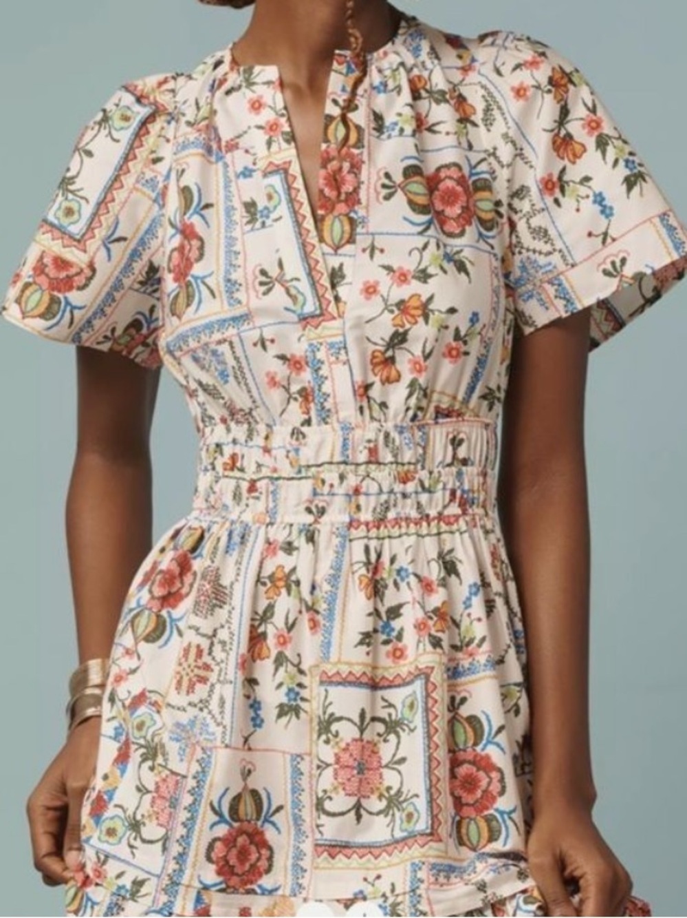 Anthropologie Somerset Maxi Dress Tile Print - Picture 2 of 6